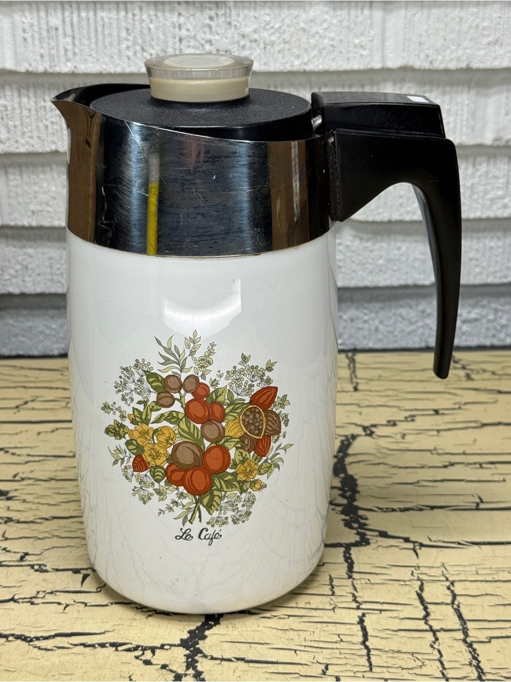 Vintage Corningware Le Cafe Spice of Life Electric Coffee Carafe Incomplete